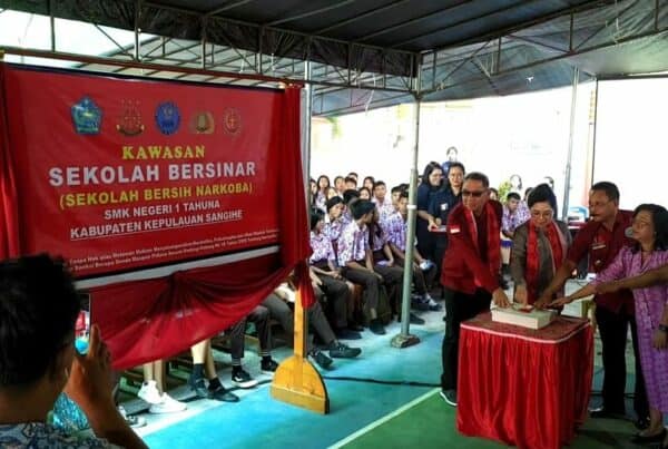 Pencanangan Sekolah Bersinar SMK Negeri 1 Tahuna Oleh Kepala BNN Provinsi Sulawesi Utara & Pj. Bupati Kepulauan Sangihe