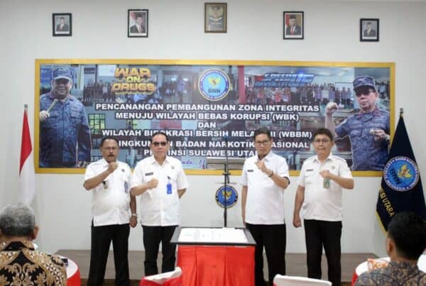 Pecanangan Zona Integritas di Lingkungan BNN Provinsi Sulawesi Utara